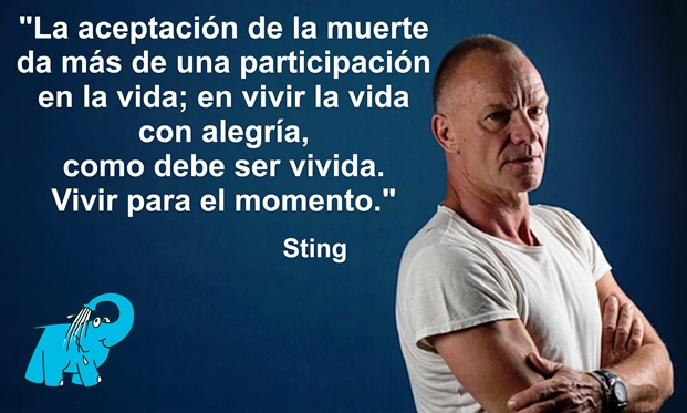 Una Enseñanza de Sting en la Frase del Día del Elefante Azul de Avilés.